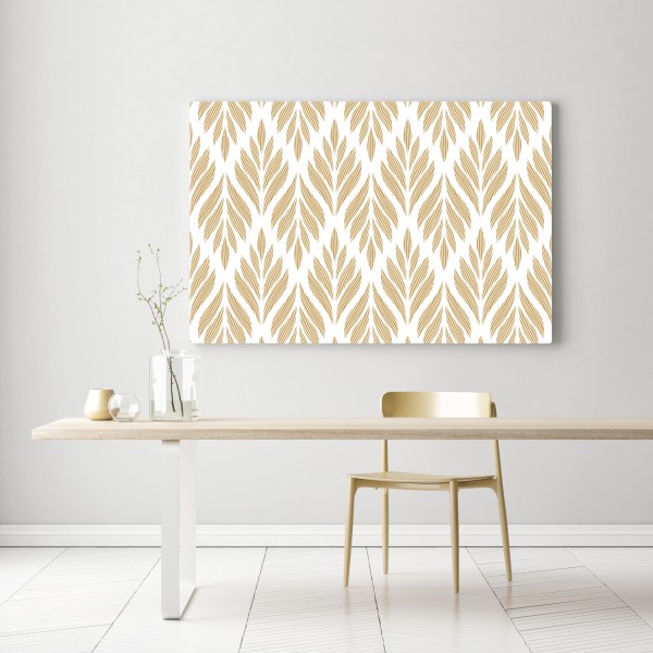 Leinwandbild goldenes blattmuster nahtloses design – Wallnifity® Leinwandbild goldenes blattmuster nahtloses design – Wallnifity®