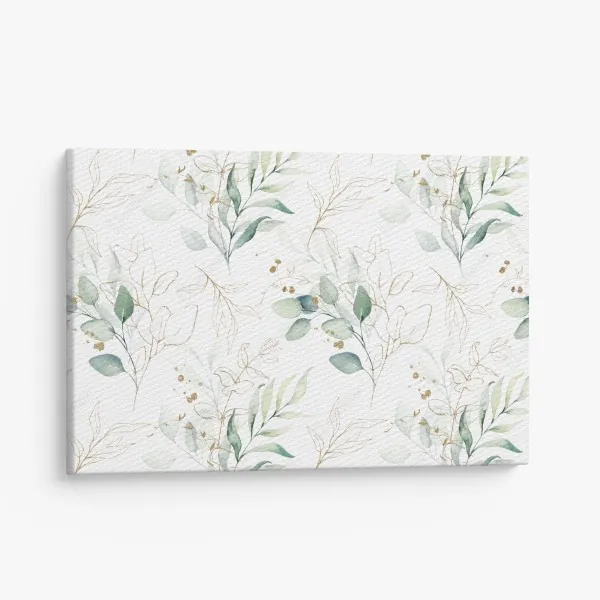 Leinwandbild ruhiger waldsteg im grünen – Wallnifity®