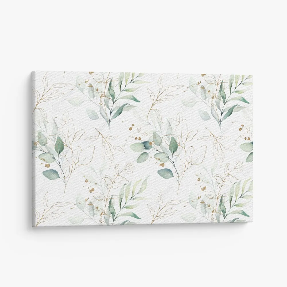 Leinwandbild sanftes eukalyptus aquarellmuster – Wallnifity® Leinwandbild sanftes eukalyptus aquarellmuster – Wallnifity®