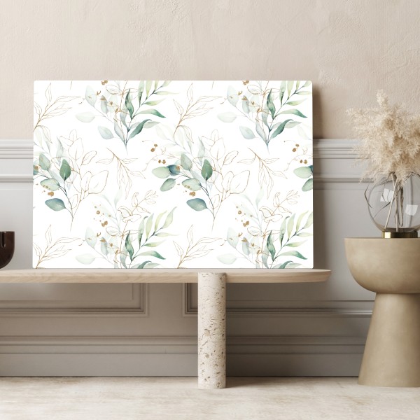 Leinwandbild sanftes eukalyptus aquarellmuster – Wallnifity® Leinwandbild sanftes eukalyptus aquarellmuster – Wallnifity®