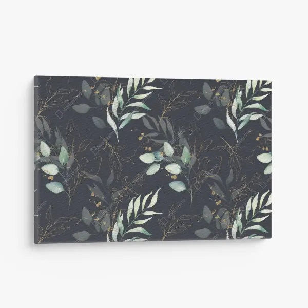 Leinwandbild nahtloses muster mit rock-symbolen – Wallnifity®