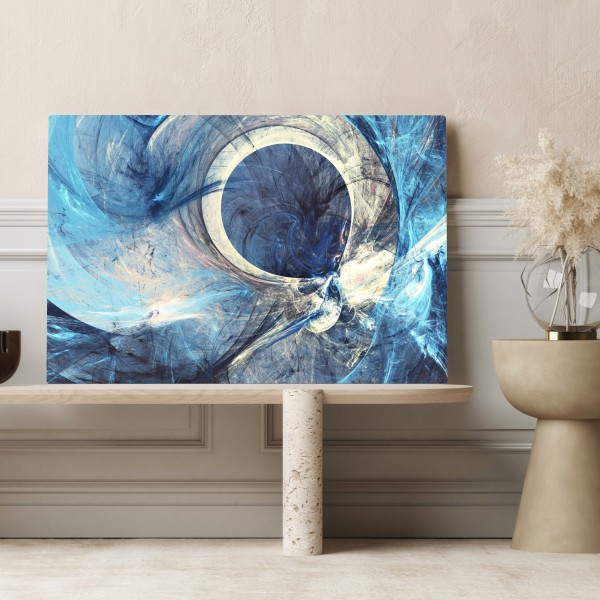 Leinwandbild blauer fraktalwirbel – Wallnifity® Leinwandbild blauer fraktalwirbel – Wallnifity®