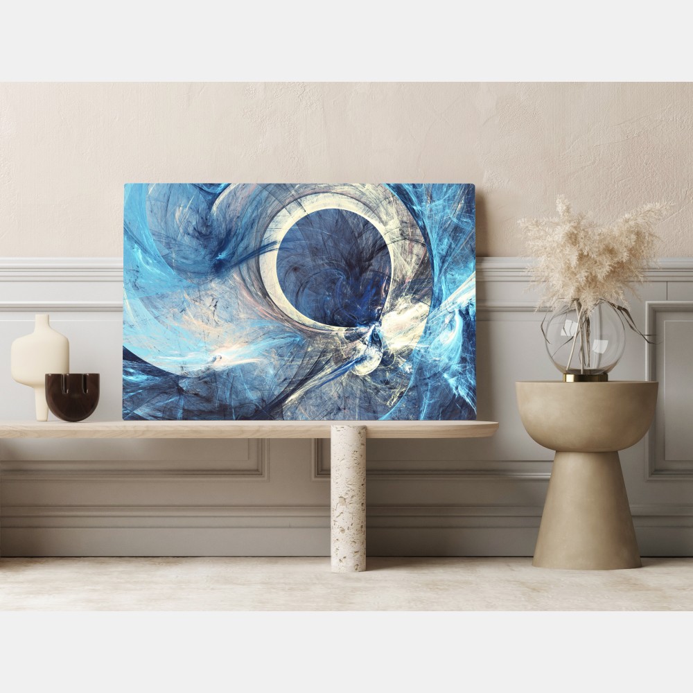 Leinwandbild blauer fraktalwirbel – Wallnifity® Leinwandbild blauer fraktalwirbel – Wallnifity®