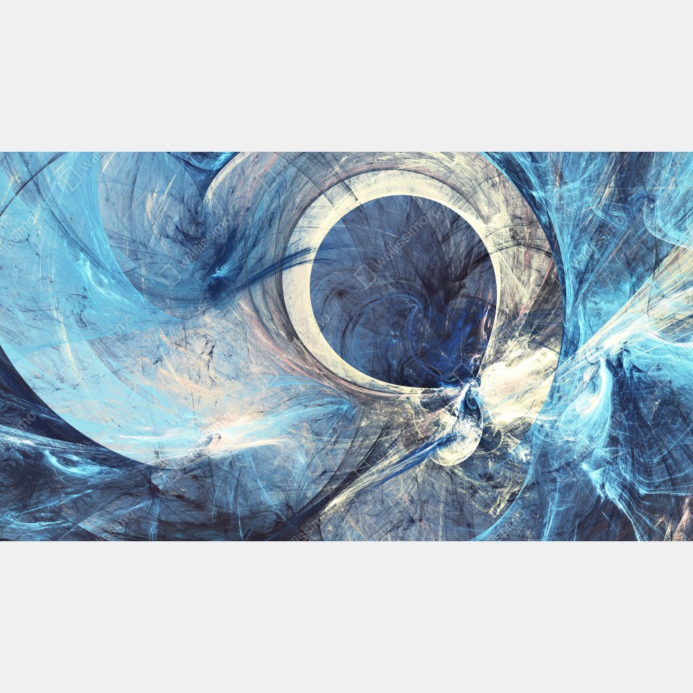 Leinwandbild blauer fraktalwirbel – Wallnifity® Leinwandbild blauer fraktalwirbel – Wallnifity®