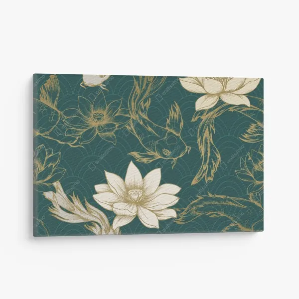 Leinwandbild üppige kronen eines kieferwaldes – Wallnifity®