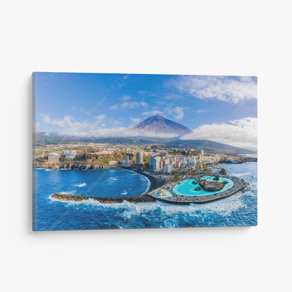 Leinwandbild luftpanorama der küste von Teneriffa mit dem Mount Teide – Wallnifity® Leinwandbild luftpanorama der küste von Teneriffa mit dem Mount Teide – Wallnifity®