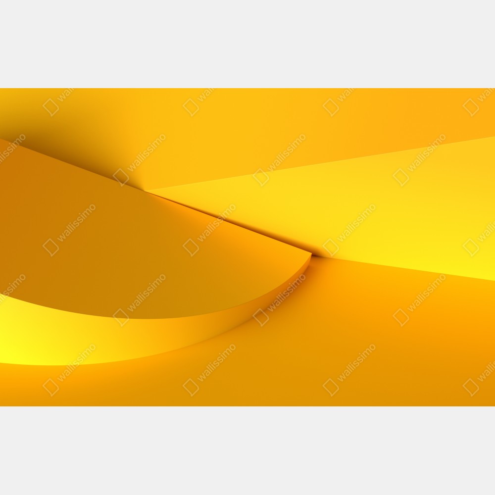 Leinwandbild gelbe geometrische abstraktion 3d – Wallnifity® Leinwandbild gelbe geometrische abstraktion 3d – Wallnifity®