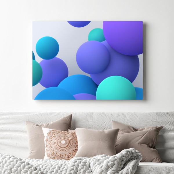 Leinwandbild bunte schwebende kugeln 3d abstrakt – Wallnifity® Leinwandbild bunte schwebende kugeln 3d abstrakt – Wallnifity®