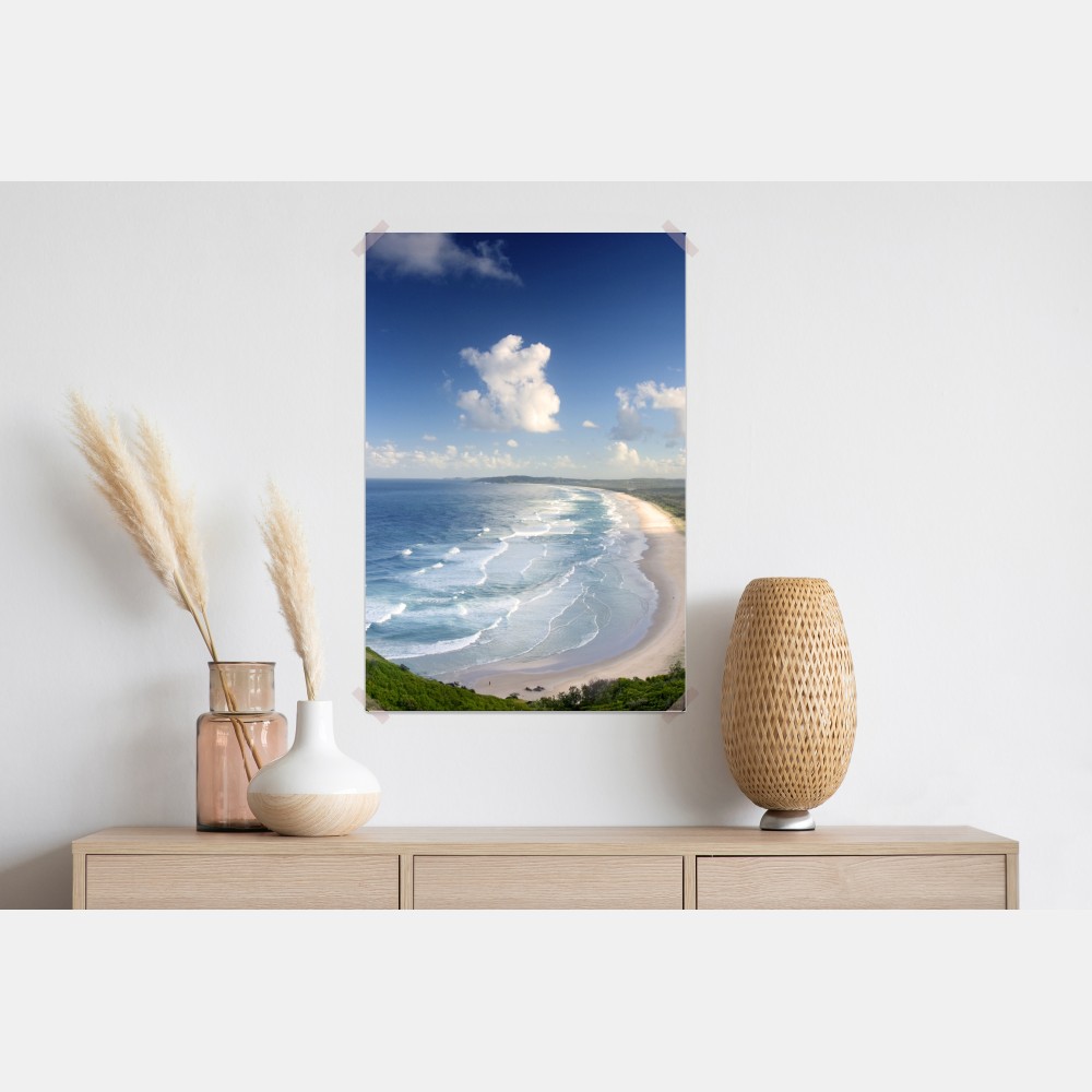Poster panorama der küste von Byron Bay – Wallnifity® Poster panorama der küste von Byron Bay – Wallnifity®