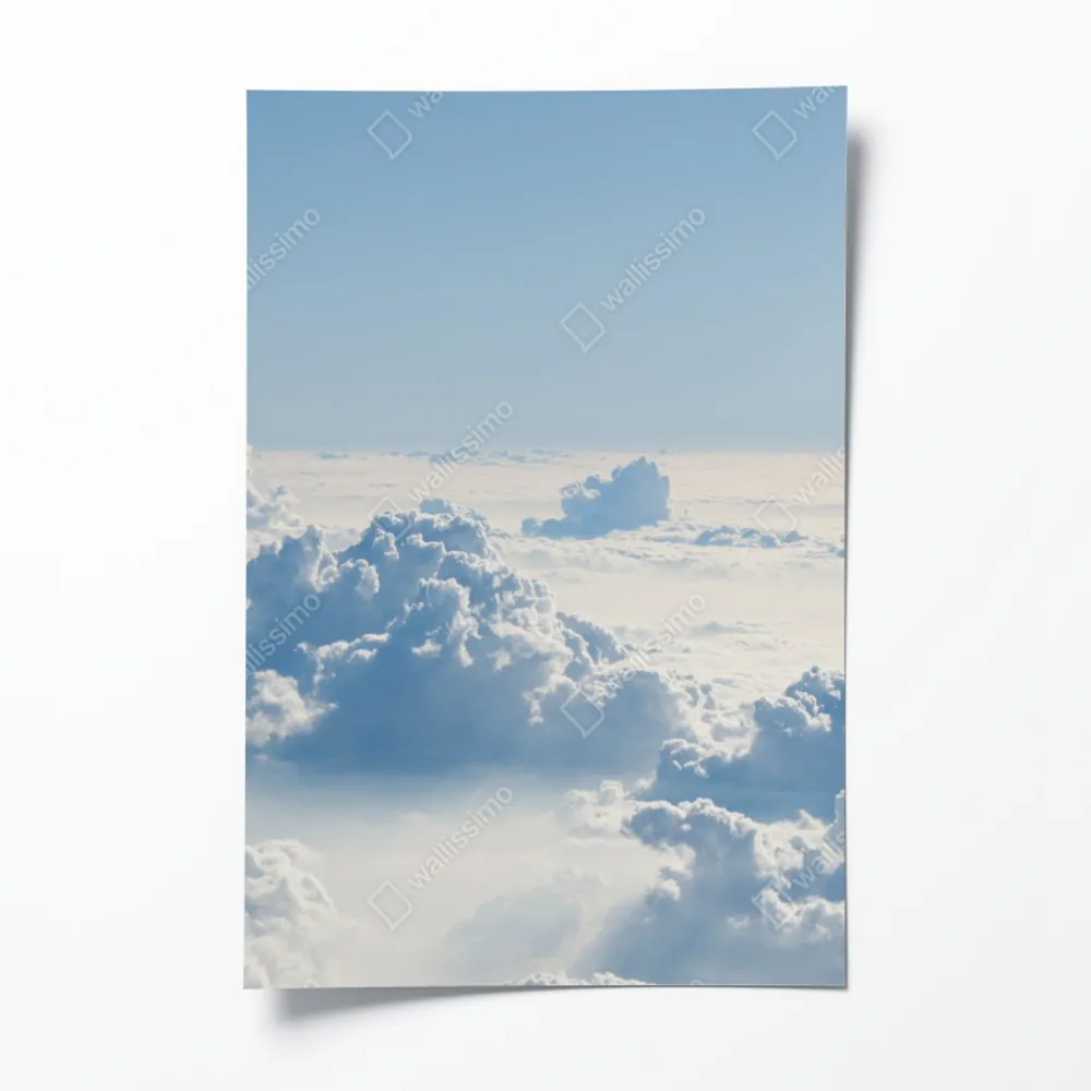 Poster luftige wolkenlandschaft im soften blau – Wallnifity® Poster luftige wolkenlandschaft im soften blau – Wallnifity®