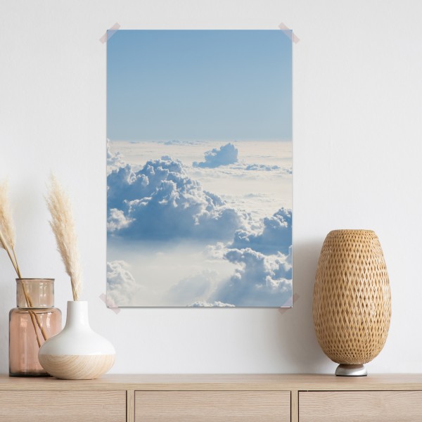 Poster luftige wolkenlandschaft im soften blau – Wallnifity® Poster luftige wolkenlandschaft im soften blau – Wallnifity®