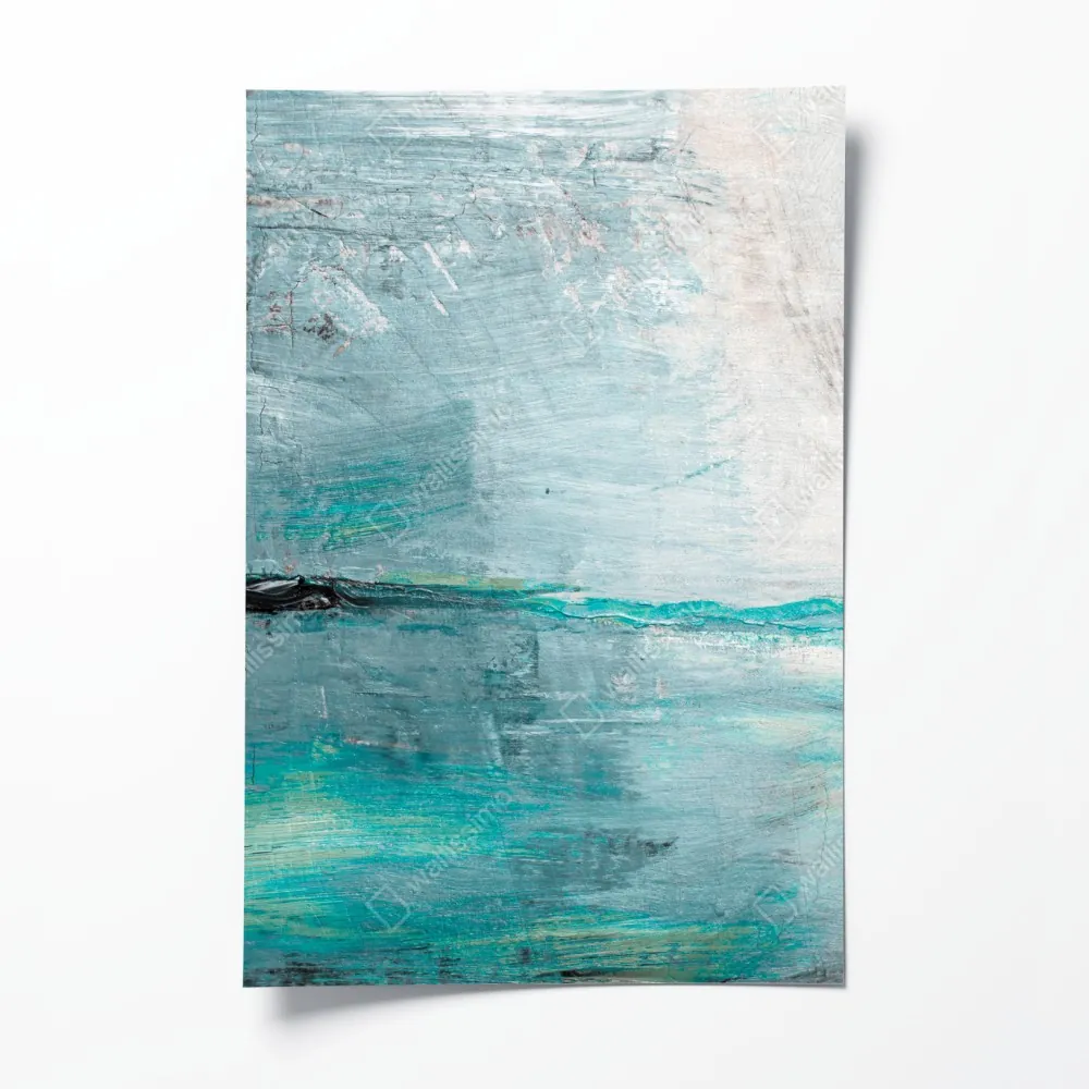 Poster ruhige türkise abstrakte meereslandschaft – Wallnifity® Poster ruhige türkise abstrakte meereslandschaft – Wallnifity®