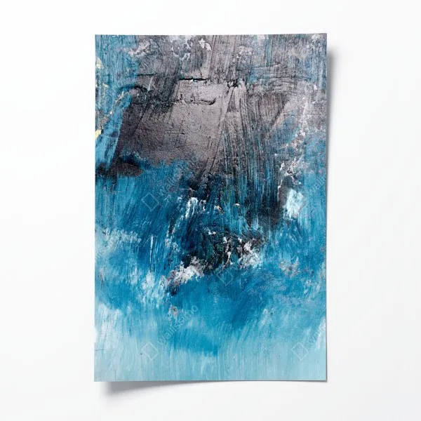 Poster tropischer strand mit palmen und segelboot – Wallnifity®