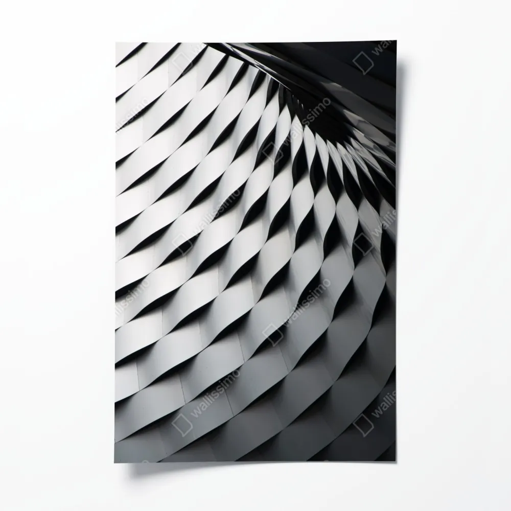 Poster monochromes geometrisches metallmuster – Wallnifity® Poster monochromes geometrisches metallmuster – Wallnifity®