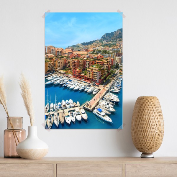 Poster sonnige marina und küstenstadt – Wallnifity® Poster sonnige marina und küstenstadt – Wallnifity®