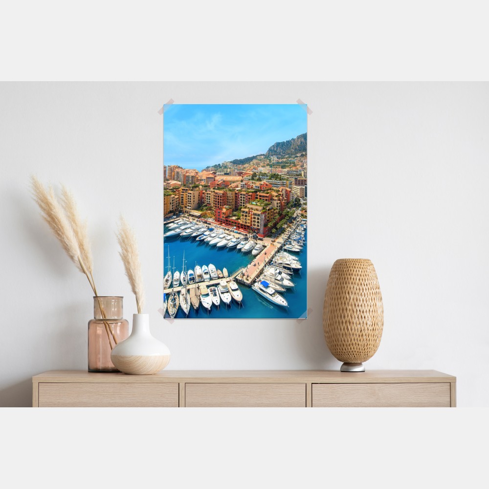 Poster sonnige marina und küstenstadt – Wallnifity® Poster sonnige marina und küstenstadt – Wallnifity®