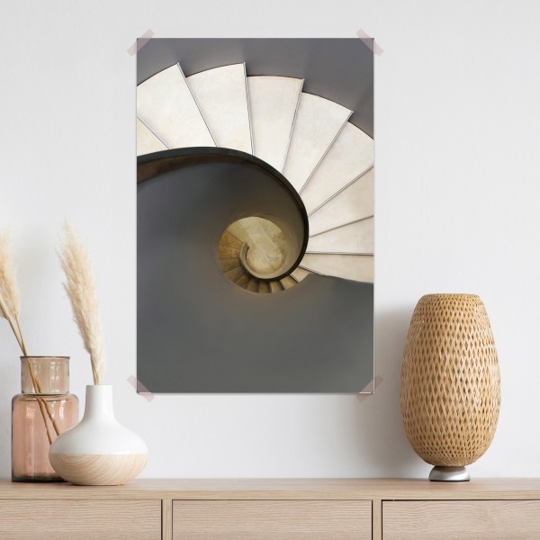 Poster spiraltreppe abstrakte komposition – Wallnifity® Poster spiraltreppe abstrakte komposition – Wallnifity®