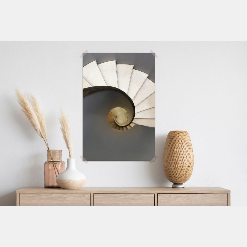 Poster spiraltreppe abstrakte komposition – Wallnifity® Poster spiraltreppe abstrakte komposition – Wallnifity®