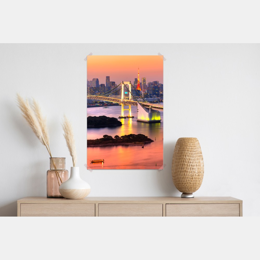 Poster Tokio skyline bei sonnenuntergang – Wallnifity® Poster Tokio skyline bei sonnenuntergang – Wallnifity®