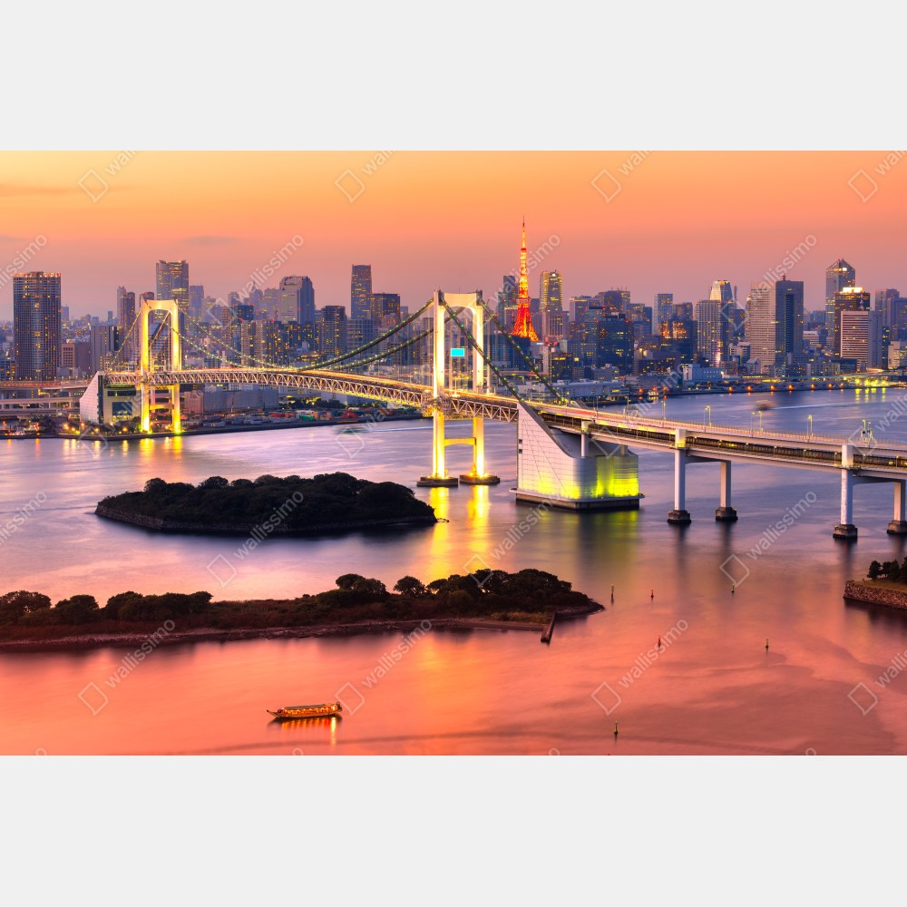 Poster Tokio skyline bei sonnenuntergang – Wallnifity® Poster Tokio skyline bei sonnenuntergang – Wallnifity®