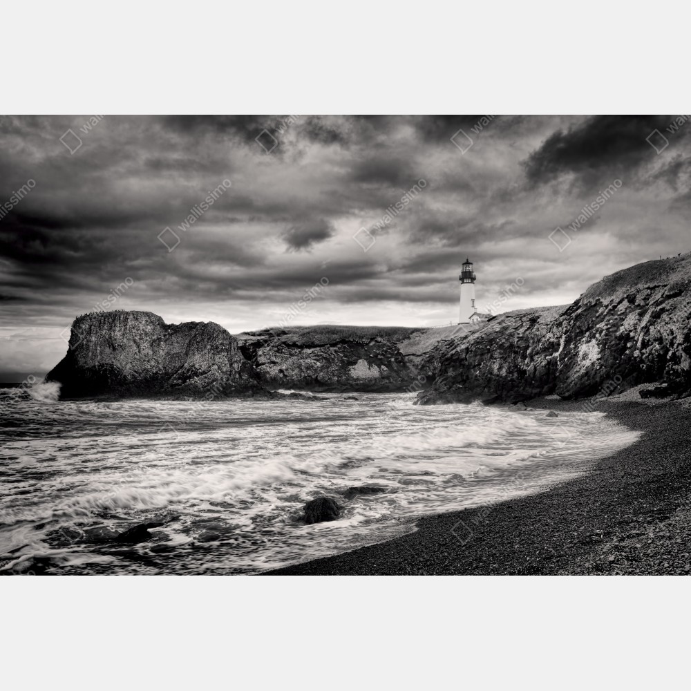 Poster leuchtturm Yaquina Bay an stürmischer küste – Wallnifity® Poster leuchtturm Yaquina Bay an stürmischer küste – Wallnifity®