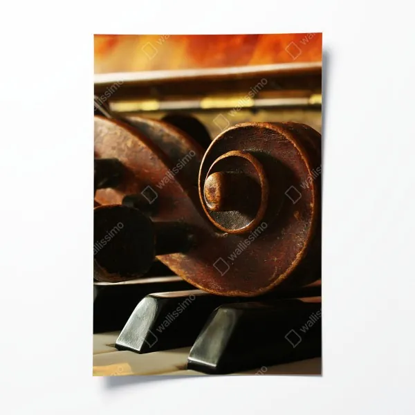 Poster sonnige gelbe 3d-abstrakte kurve – Wallnifity®