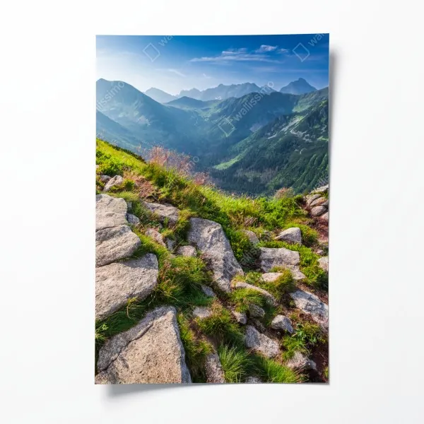 Poster ruhige türkise abstrakte meereslandschaft – Wallnifity®