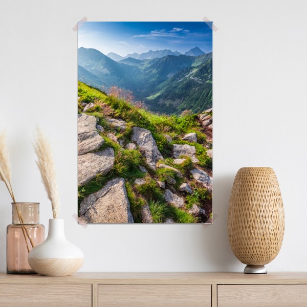 Poster sonnenaufgang über dem Tatra-wanderweg – Wallnifity® Poster sonnenaufgang über dem Tatra-wanderweg – Wallnifity®
