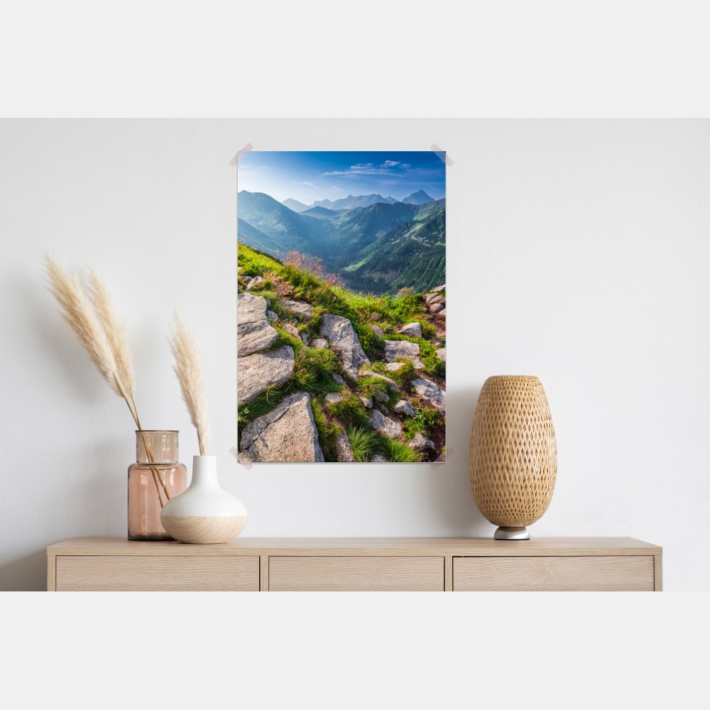 Poster sonnenaufgang über dem Tatra-wanderweg – Wallnifity® Poster sonnenaufgang über dem Tatra-wanderweg – Wallnifity®