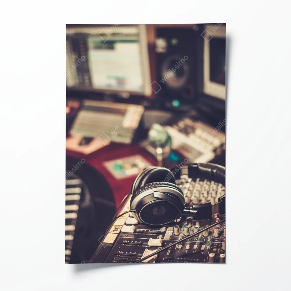 Poster vintage aufnahmestudio am mischpult – Wallnifity® Poster vintage aufnahmestudio am mischpult – Wallnifity®