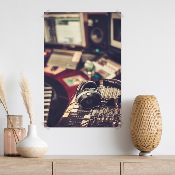 Poster vintage aufnahmestudio am mischpult – Wallnifity® Poster vintage aufnahmestudio am mischpult – Wallnifity®