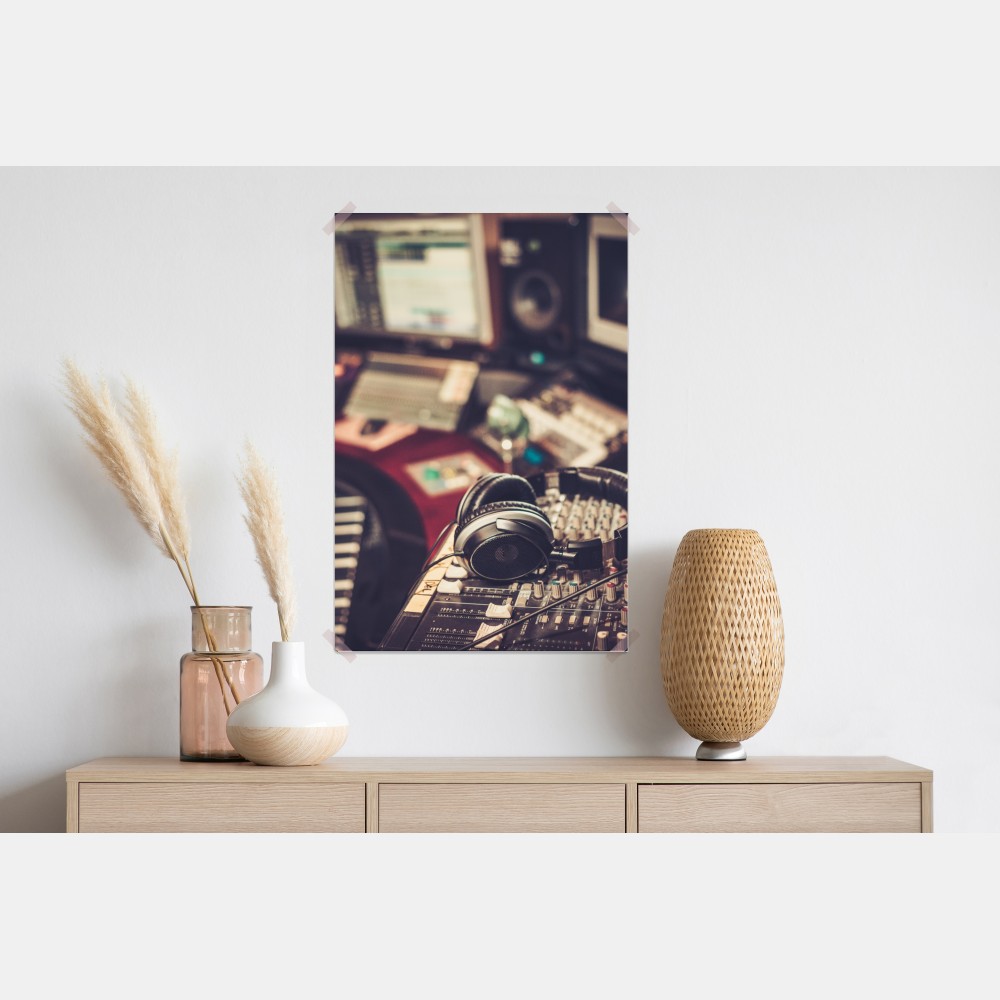 Poster vintage aufnahmestudio am mischpult – Wallnifity® Poster vintage aufnahmestudio am mischpult – Wallnifity®