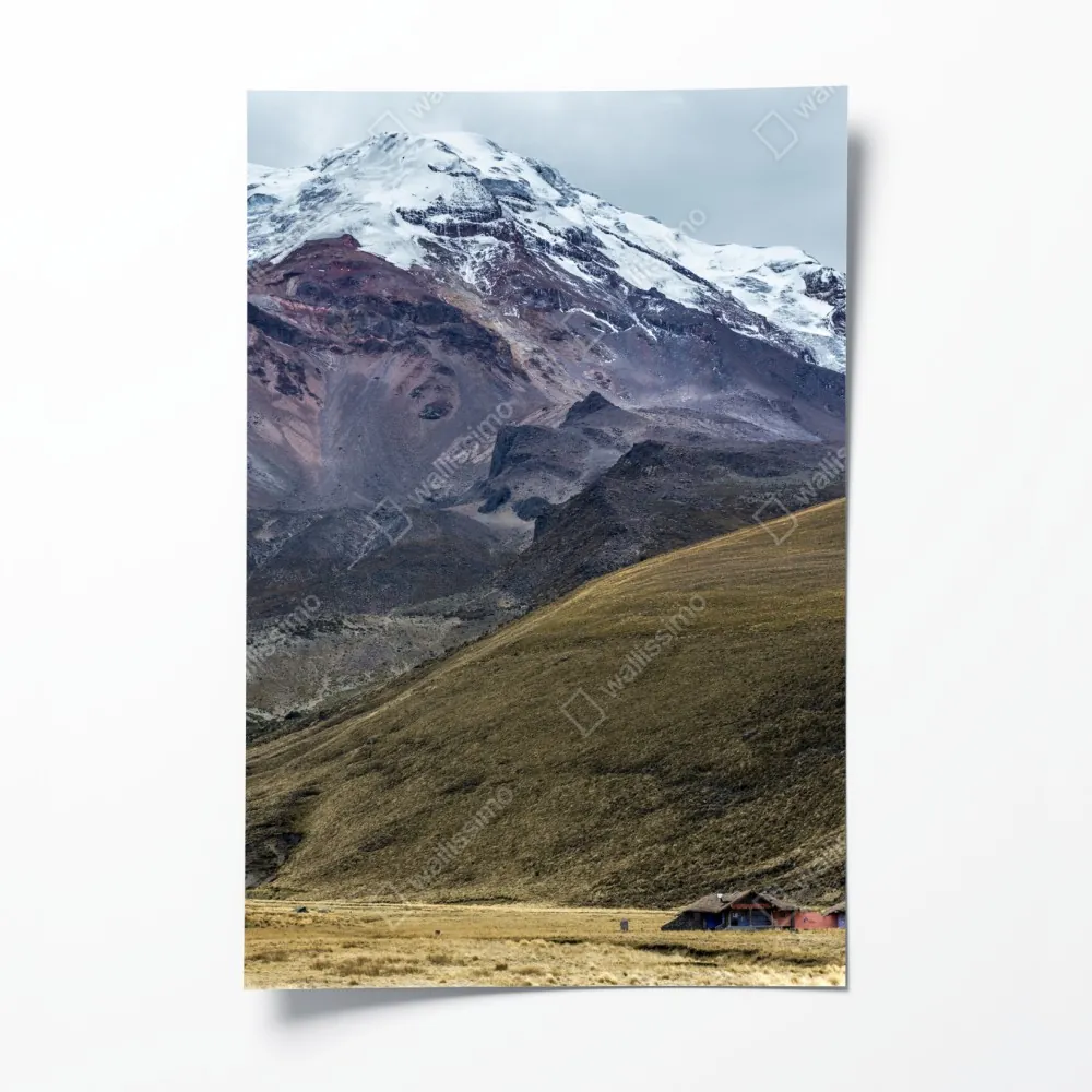 Poster majestätisches schneebedecktes bergtal – Wallnifity® Poster majestätisches schneebedecktes bergtal – Wallnifity®