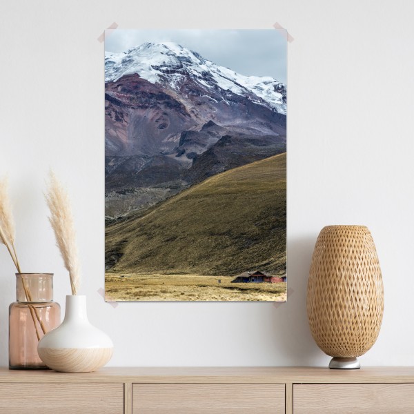 Poster majestätisches schneebedecktes bergtal – Wallnifity® Poster majestätisches schneebedecktes bergtal – Wallnifity®