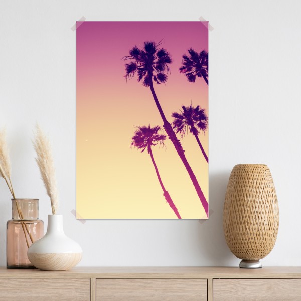 Poster kalifornische palmen bei Sunset Cliffs – Wallnifity® Poster kalifornische palmen bei Sunset Cliffs – Wallnifity®