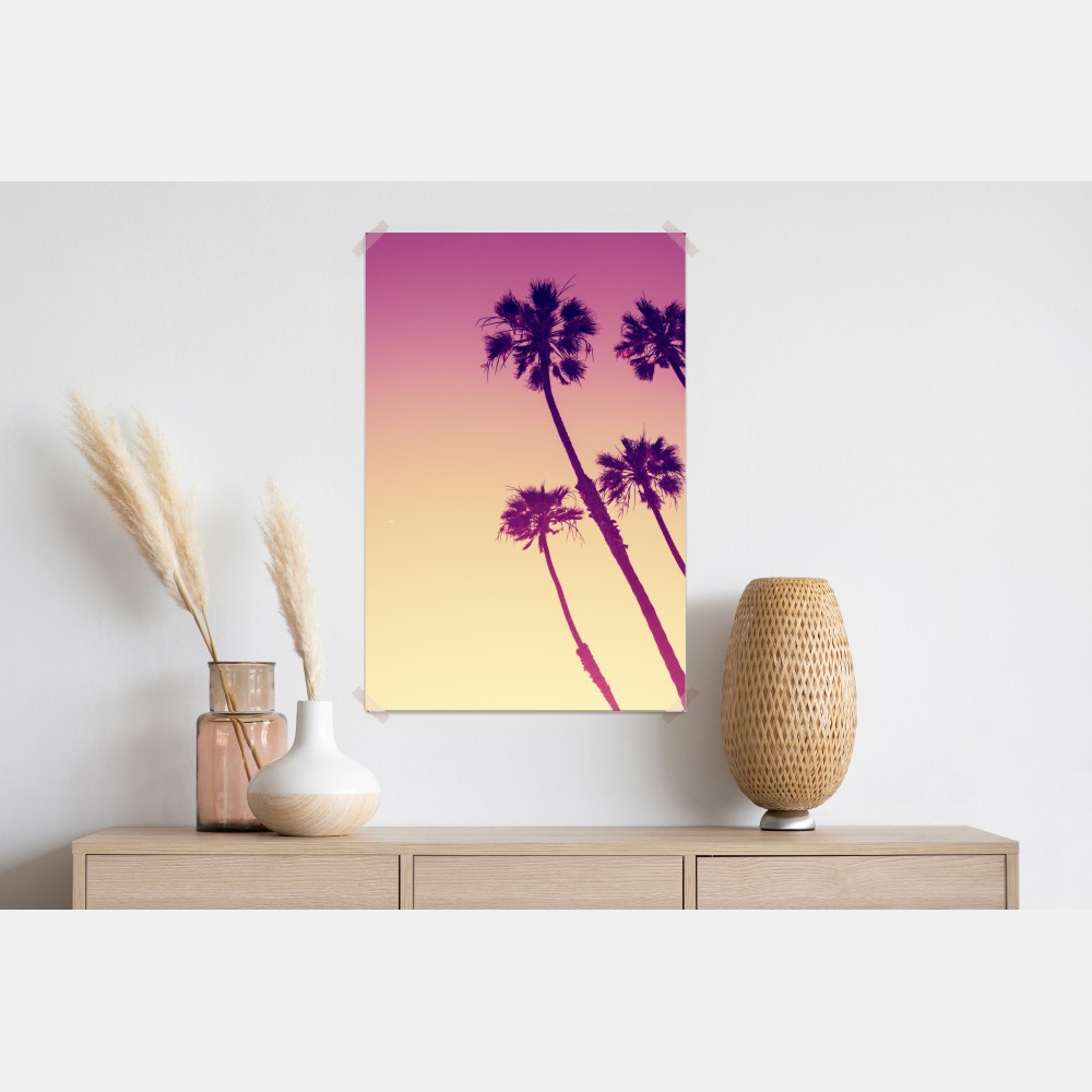 Poster kalifornische palmen bei Sunset Cliffs – Wallnifity® Poster kalifornische palmen bei Sunset Cliffs – Wallnifity®