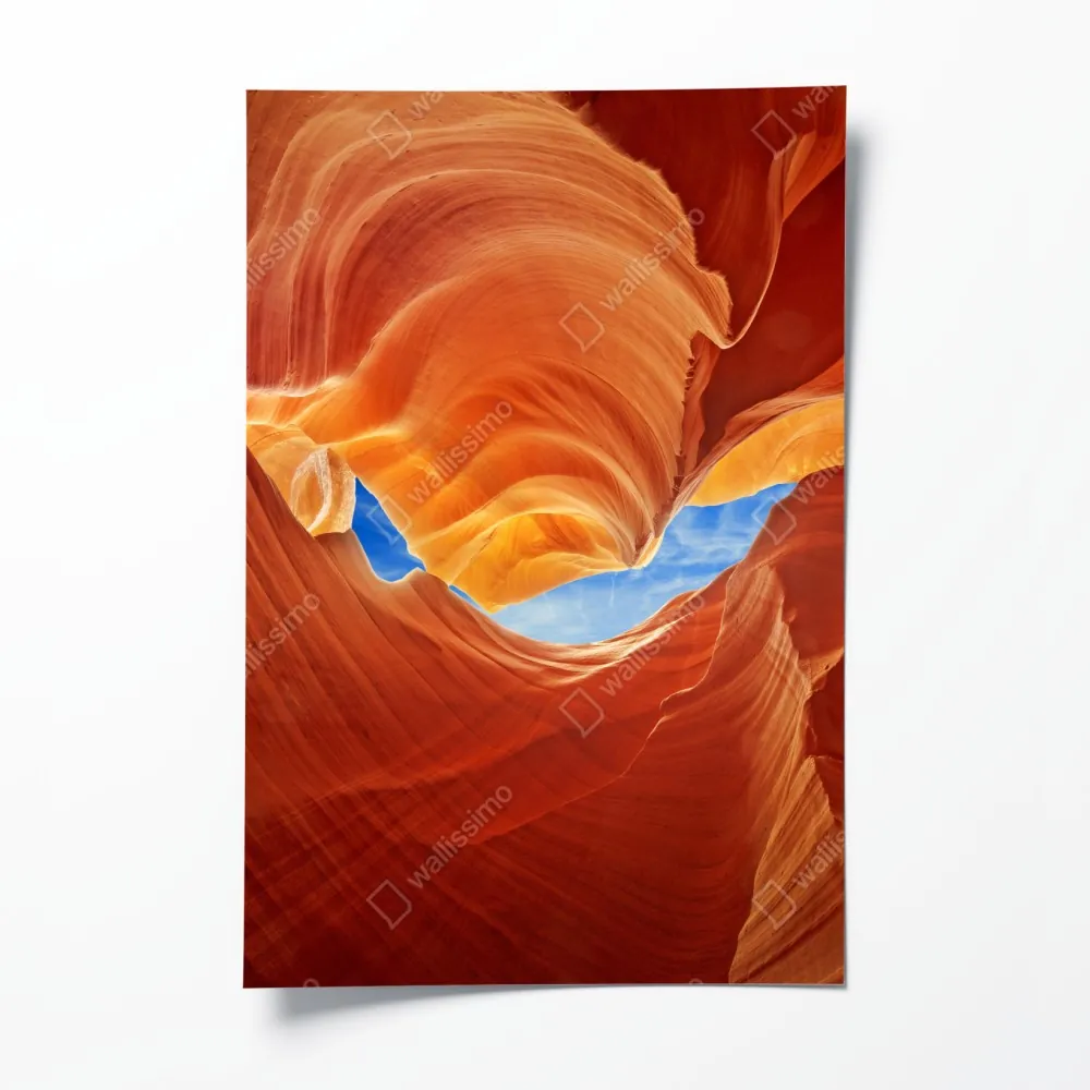 Poster Antelope Canyon geschwungene sandsteinformationen – Wallnifity® Poster Antelope Canyon geschwungene sandsteinformationen – Wallnifity®