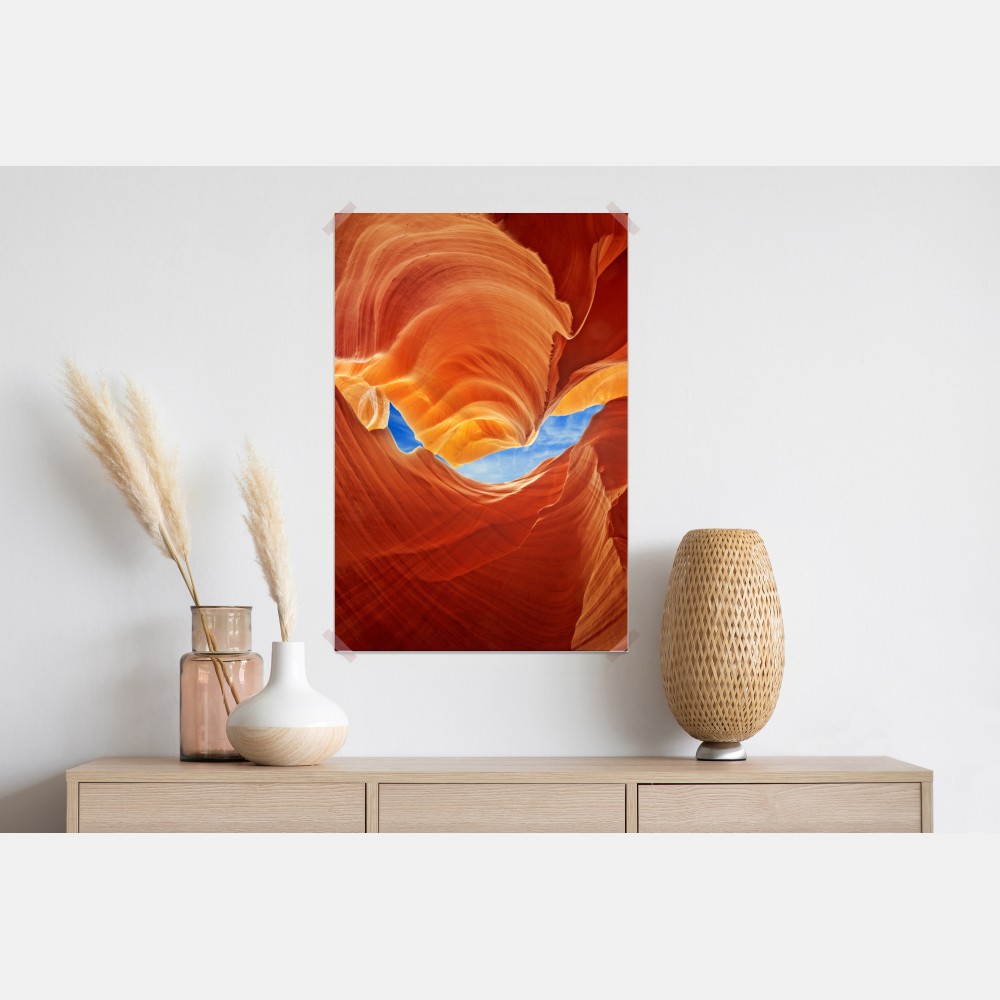 Poster Antelope Canyon geschwungene sandsteinformationen – Wallnifity® Poster Antelope Canyon geschwungene sandsteinformationen – Wallnifity®