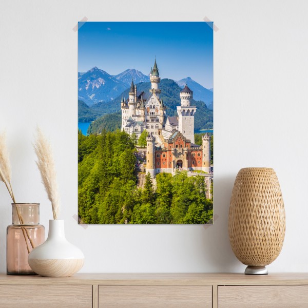 Poster schloss Neuschwanstein in alpiner landschaft – Wallnifity® Poster schloss Neuschwanstein in alpiner landschaft – Wallnifity®