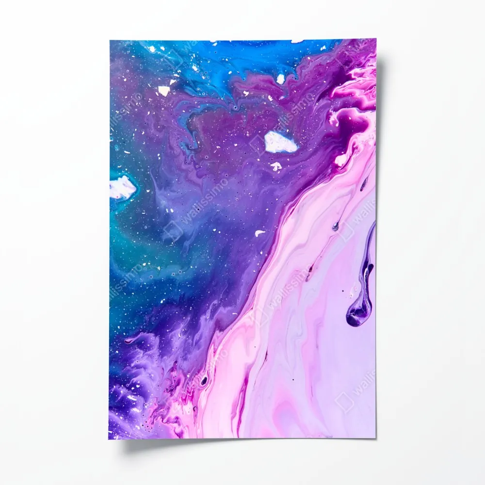 Poster lebendige blau-violette abstrakte acrylmalerei – Wallnifity® Poster lebendige blau-violette abstrakte acrylmalerei – Wallnifity®