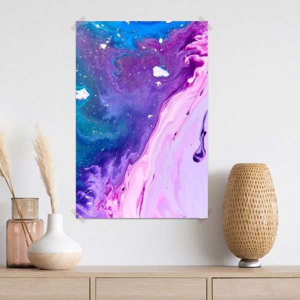 Poster lebendige blau-violette abstrakte acrylmalerei – Wallnifity® Poster lebendige blau-violette abstrakte acrylmalerei – Wallnifity®