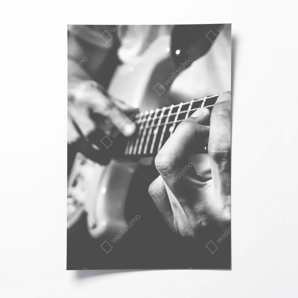 Poster monochrome gitarre nahaufnahme – Wallnifity® Poster monochrome gitarre nahaufnahme – Wallnifity®