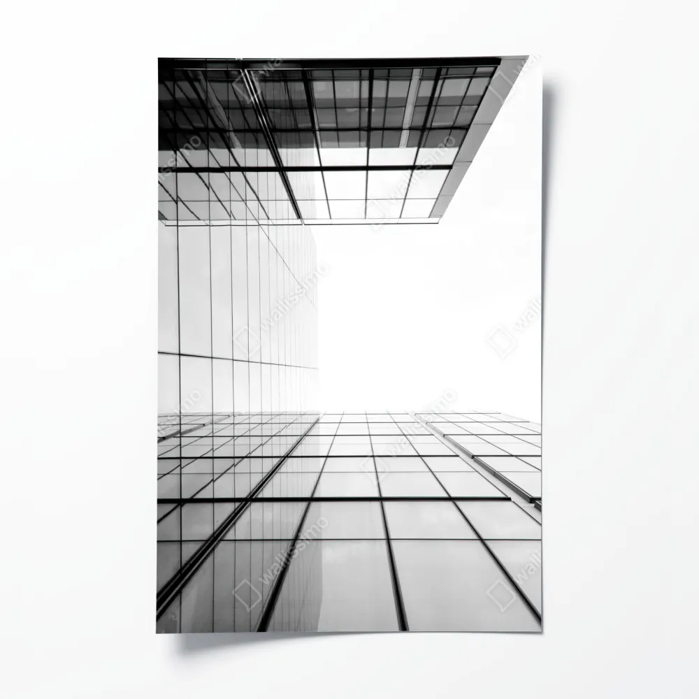 Poster minimalistische glasfassade perspektive – Wallnifity® Poster minimalistische glasfassade perspektive – Wallnifity®