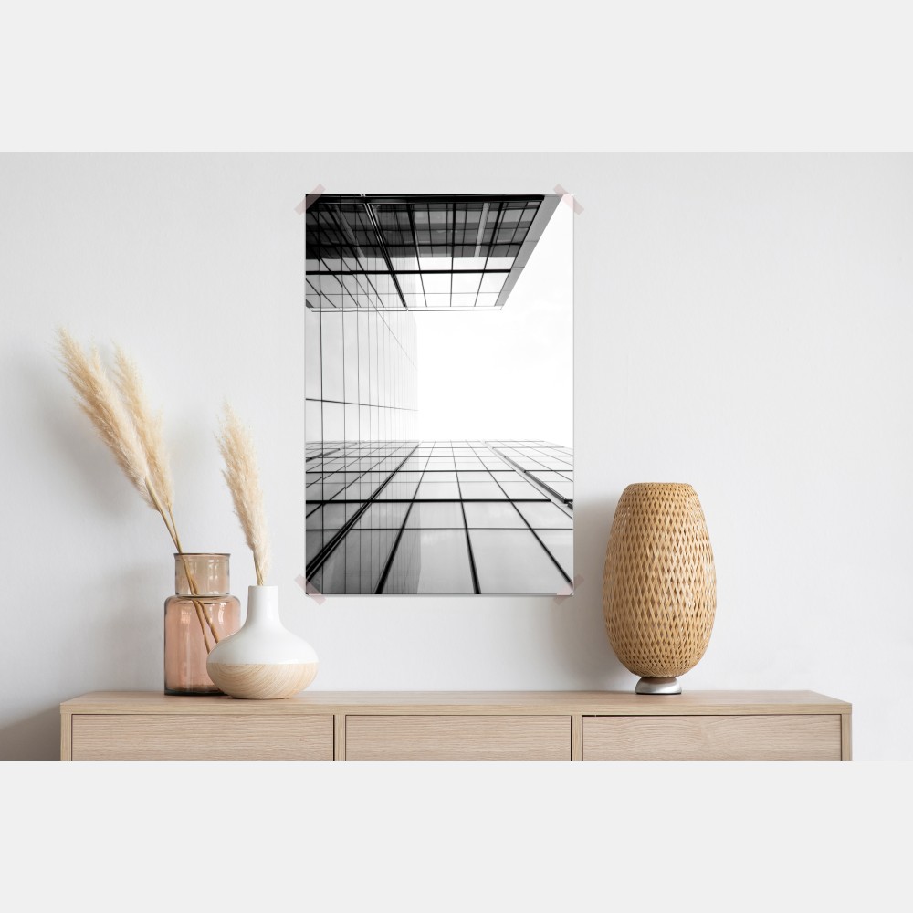Poster minimalistische glasfassade perspektive – Wallnifity® Poster minimalistische glasfassade perspektive – Wallnifity®