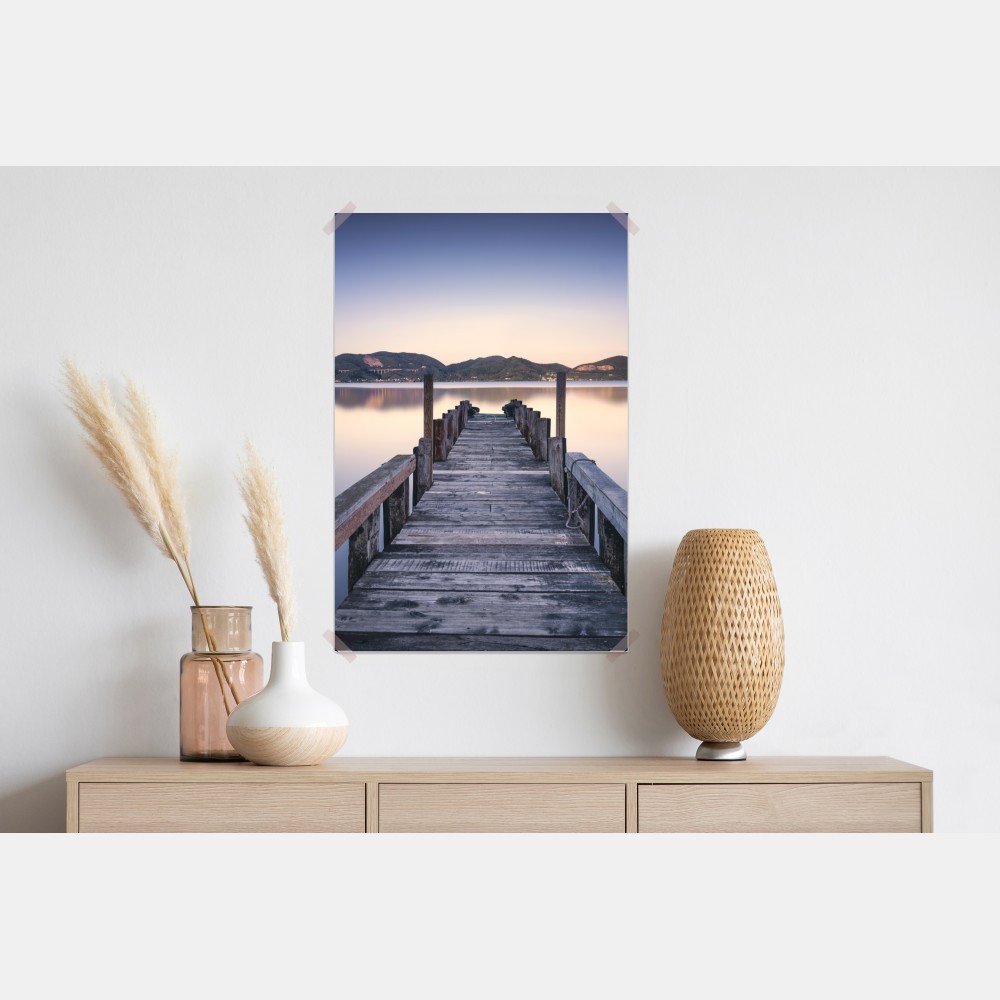 Poster hölzerner steg bei Versilia Massaciuccoli, Toskana – Wallnifity® Poster hölzerner steg bei Versilia Massaciuccoli, Toskana – Wallnifity®