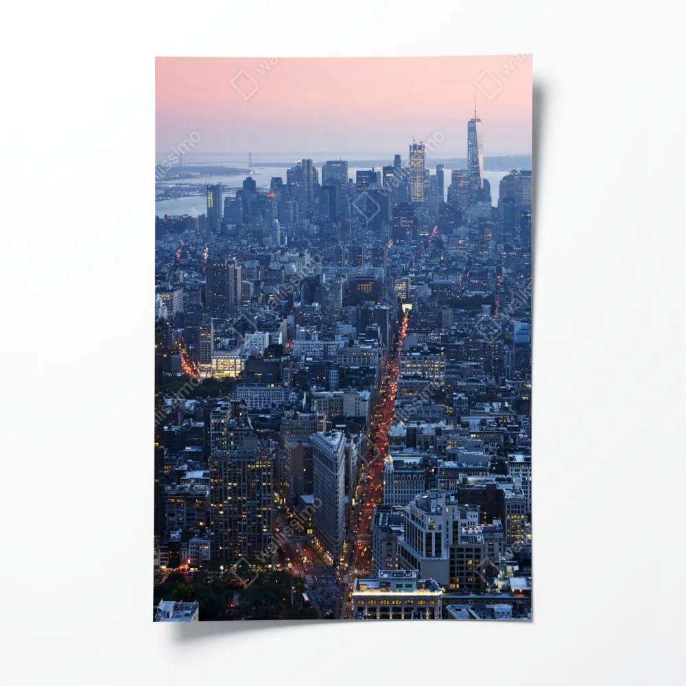 Poster sonnenuntergang über Manhattan skyline – Wallnifity® Poster sonnenuntergang über Manhattan skyline – Wallnifity®