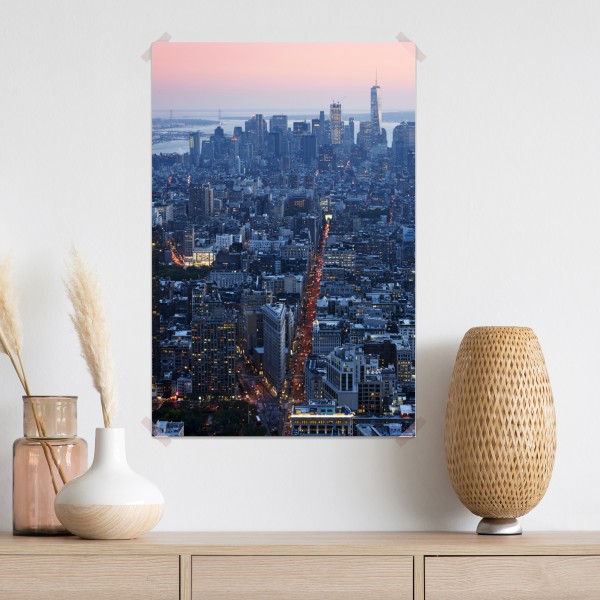 Poster sonnenuntergang über Manhattan skyline – Wallnifity® Poster sonnenuntergang über Manhattan skyline – Wallnifity®