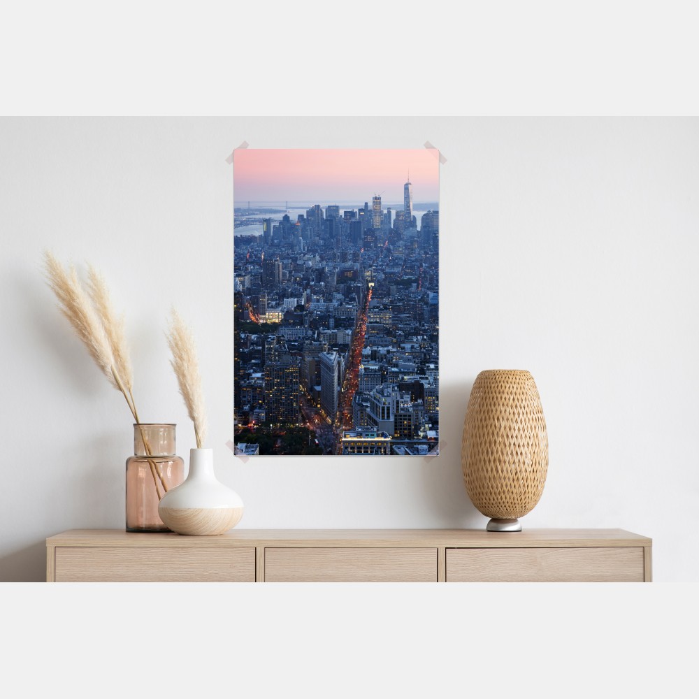Poster sonnenuntergang über Manhattan skyline – Wallnifity® Poster sonnenuntergang über Manhattan skyline – Wallnifity®
