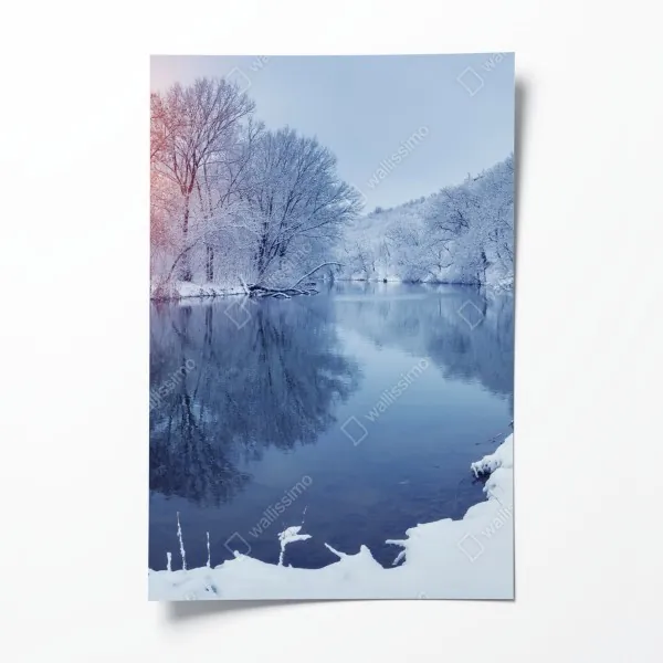 Poster winterruhe in Hallstatt — alpendorf am see – Wallnifity®