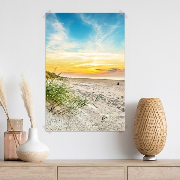 Poster sonnenuntergang über ruhigen dünen – Wallnifity® Poster sonnenuntergang über ruhigen dünen – Wallnifity®